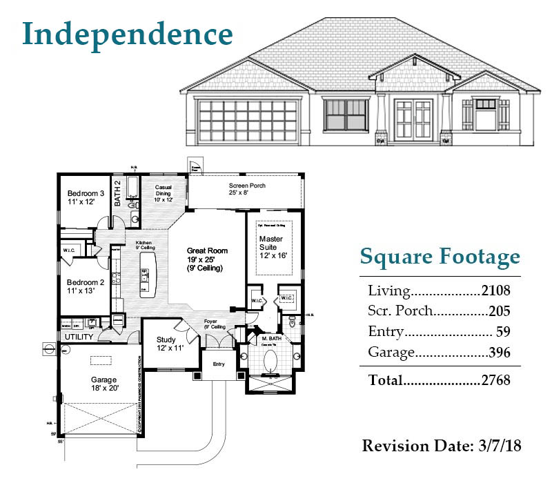 Independence Floorplan and Square Footage